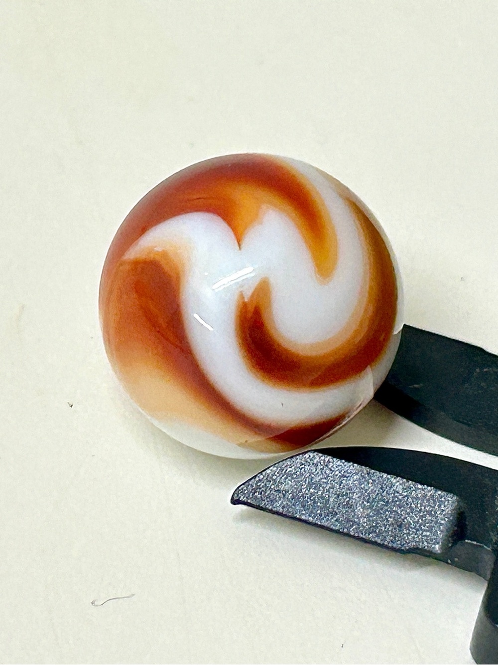Antique Peltier National Line Flaming Brown Zebra Marble